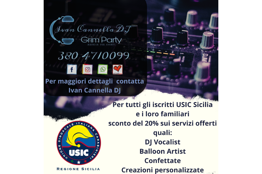 Convenzione con GRIM PARTY - CANNELLA DJ - Agenzia per eventi