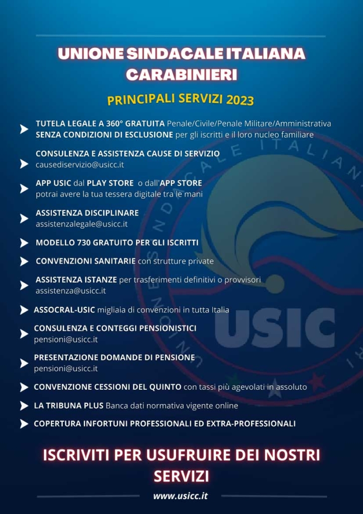 USIC---PRINCIPALI-SERVIZI-2023 locandina servizi 2023 usic